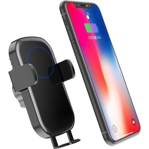360 degree rotating 10W car wireless charger for iPhone XS X 8 fast charging car vent installation GPS car phone holder