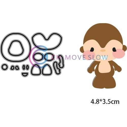 CH Monkey Metal Cutting Dies Embossing Scrapbooking Stencil Craft Cut Dies For DIY Card Crafts Handmade