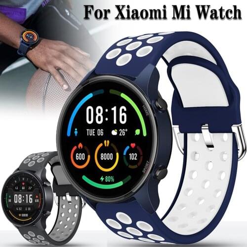 For Xiaomi MI Watch & MI Watch Color Strap Quick release Watchbands Silicone Bracelet 22mm Watch Band For Haylou Solar LS05s