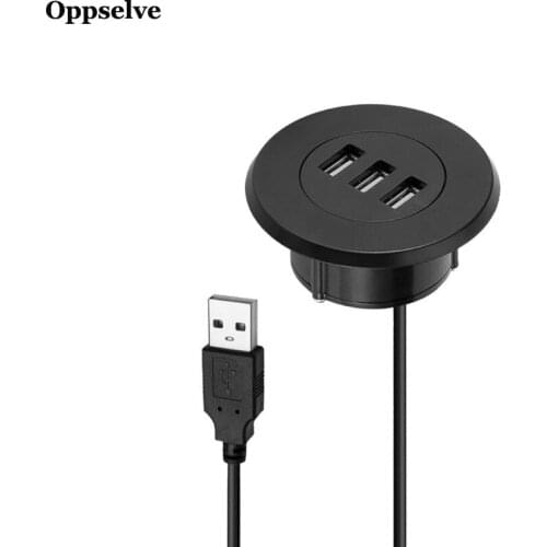 For Laptop PC Computer Data Transmission 3 Ports USB Hub for 5cm Grommet Hole In-Desk Mounting Hole Hub USB 2.0 Hub for Laptop