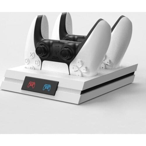 For PS5 Controller Charger LED Dual USB Charging Dock Station Detachable Charging Port Stand for Playstation 5 Gamepad