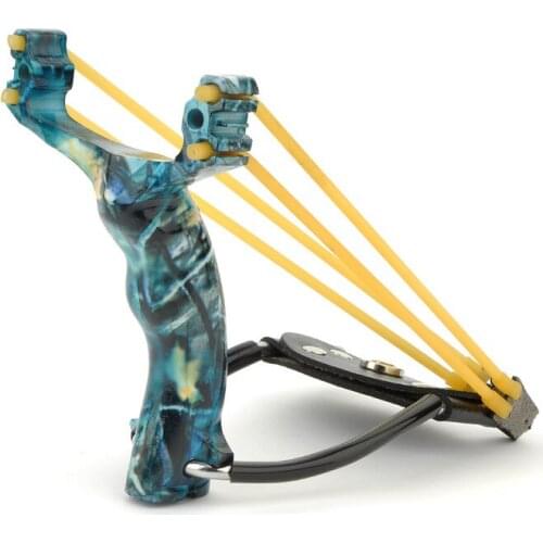 Powerful Hunting Slingshot With Rubber Band Tubing PU Leather Professional Tactical Catapult Sports Outdoor Sling Shot Catapult