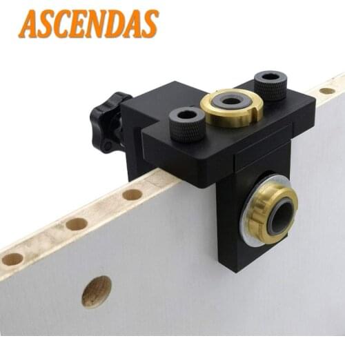 Doweling Jig Pocket Hole Jig Kit Vertical Drilling Detachable Locator For Furniture Connecting Hole Puncher Carpentry Tools