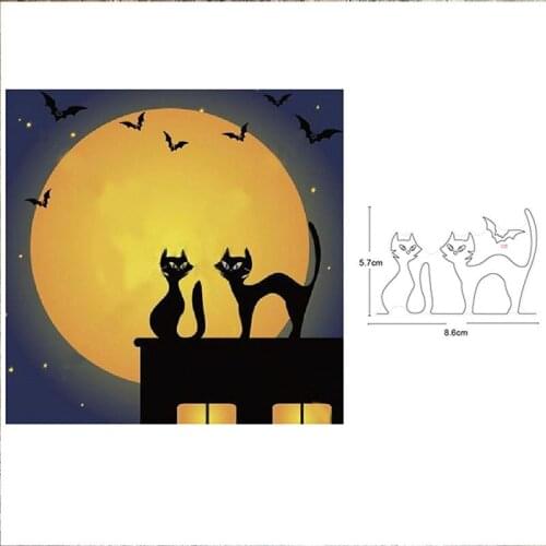 Halloween Cat Bat Metal Cutting Dies Stencils Diy Diy dies Scrapbooking Card Making Paper Embossing Die Cuts Craft dies new 2020