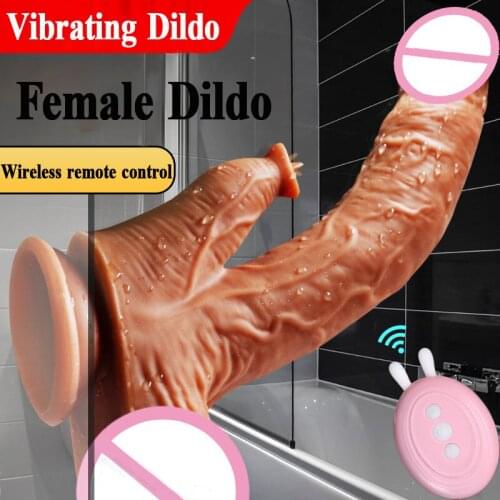 New Remote control Vibrator for Women Telescopic Dildo Realistic Penis Tongue Vibrators G-spot clitoris stimulation Sex Machine