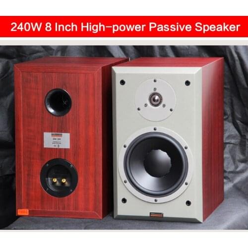 240W 8 Inch High-power Passive Speaker Home Theater HiFi Bookshelf Audio Fever Desktop Front Monitor Speaker High Fidelity