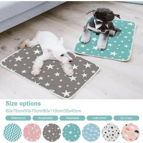Underpad For Dogs Diaper Mat Absorbent Waterproof Washable Reusable Training Pad