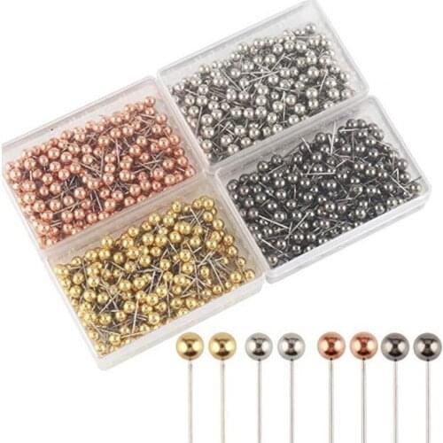 Practical Ball Head Pins Tacks Dressmaking Decorating Straight Pins DIY Handcrafts Shawl Ornament Sewing Tool 100/200/400pcs