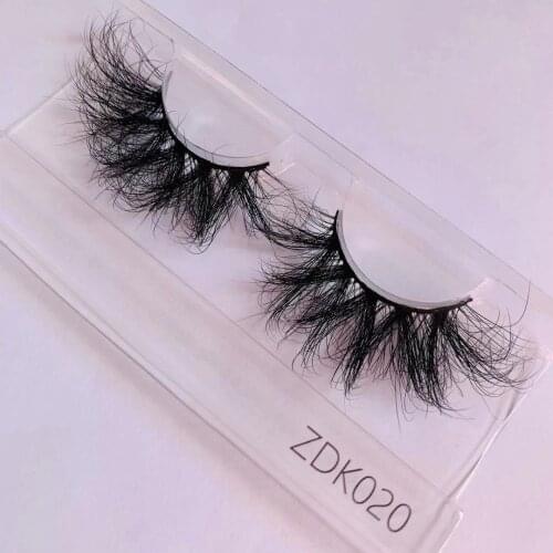 Wholesale Bulk 22mm 25mm Super Fluffy Dramatic Real Mink Lashes Wild Curly Eyelash ZDK-Series
