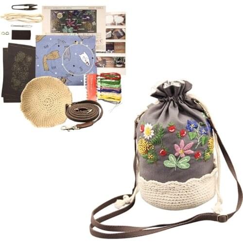 DIY Embroidery Flower Tree Purse Women Bag Needlework Sewing Cross Stitch Chinese Style Coin Purses Vintage