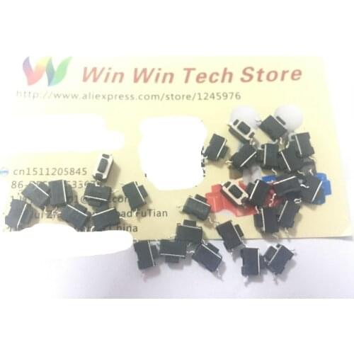 200pcs 3x6x5 mm 2 pins Tactile Switches SMD Tact Switch 3*6*5 mm White and Black Color+Quality assurance 3x6x5 mm
