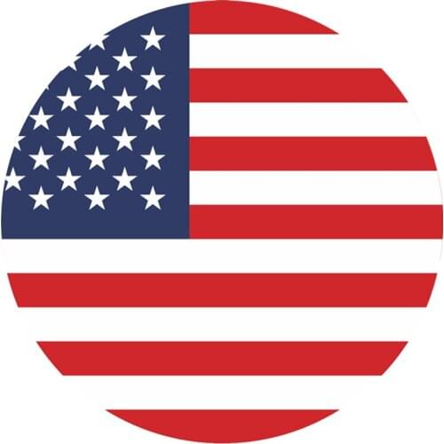 Three-dimensional American flag round self-adhesive tile stickers decorative waterproof non-slip floor stickers