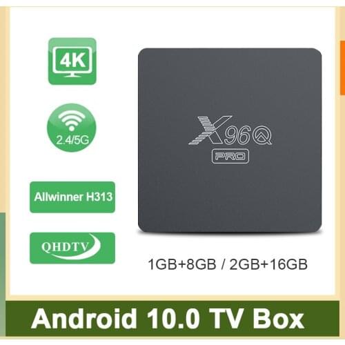 X96Q PRO IPTV BOX Android 9.0 TV BOX X96 Q 2.4G/5G Dual-wifi 4K qhdtv Smart tv android box iptv set top boxes PK X96 Mini