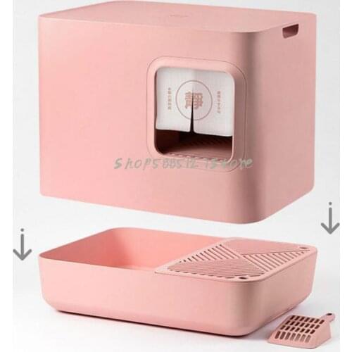 Cat Litter Basin Fully Closed Cat Toilet Large Anti Splash Closed Cat Products Deodorization Super Large