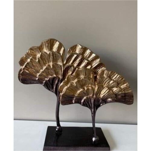 Lucky Art Gold Bronze 2-Piece Flower Decor 43 Cm DK 202