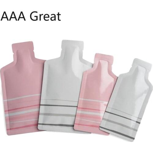 100Pcs/Lot Aluminum Foil Bag Bottle Shaped Bag Skin Care Cosmetics Trial Package Bag Sample Shampoo Lotion Customization Pouches