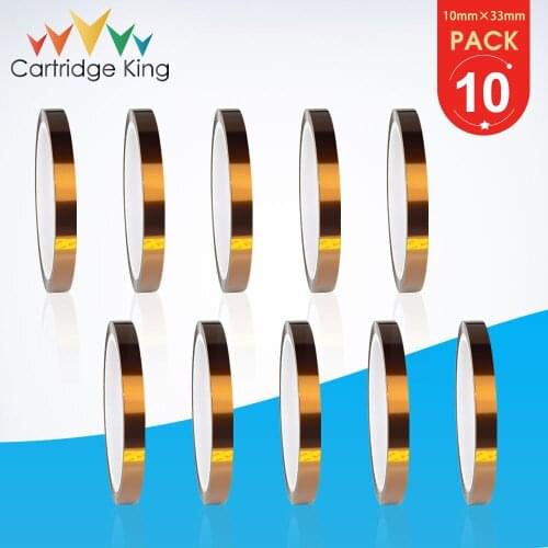 10PK 10MM*33M High Temperature Tape for Kapton Tape Thermal Insulation Polyimide Adhesive Insulating Golden Finger for 3D Print