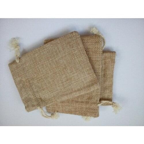 15*20cm 100pcs Vintage Style Jute Sacks Drawstring Gift Bags For Jewelry/wedding/christmas/birthday Packaging Linen Pouch Bags