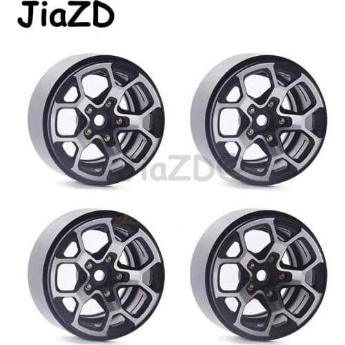 4PCS 2.0" Metal Beadlock Wheel Hub Rim Fit 1.9 Tires for 1/10 RC Crawler Axial SCX10/SCX10 II 90046 Traxxas TRX-4 D90 Jeep Y07