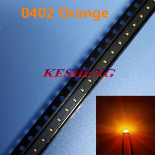 50PCS SMD SMT 0402 Ultra Bright Orange/Amber LED lamp light 1.0*0.5*0.35MM