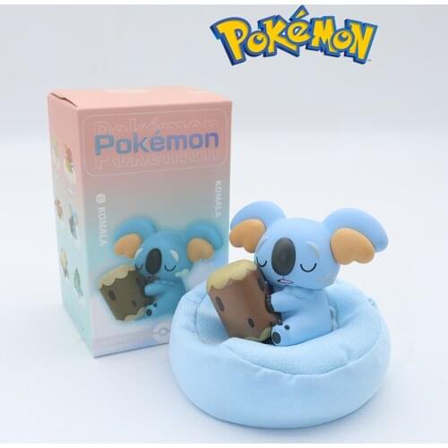 6 Styles Pokemon Anime Bulbasaur Komala One Piece Figure Toys Model Kawaii Children with Plush Base Model Dolls Toy TAKARA TOMY