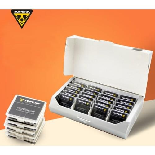 Topeak TGP01 Tire Patch Tire Repair Tools FlyPaper Glueless Patch Kit road Mountain bicycle(6 Patches & 1 Abrasive Sheet)