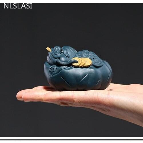 Creative Purple Clay Tea Pets Animal Model Ornaments Chinese Tea Ceremony Decoration Shop Auspicious Decor Crafts Gift