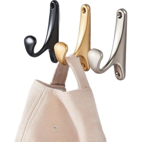 Zinc alloy hanger hook high quality metal wall hook For Bathroom Clothes Robe Coat Livingroom Kitchen Hardware Accessories