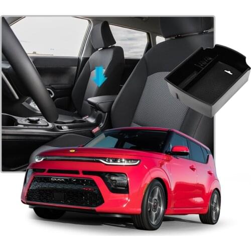 LFOTPP Car Armrest Storage Box For Soul EV/Booster 2020 Central Control Storage Box Auto Interior Styling Accessories Black