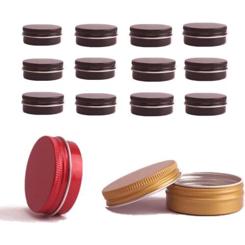 Mini Tin Jars With Screw Lid Red Cosmetic Organizer Balm Wax Face Cream Sample Storage Box Container Jewelry Candy Gift Box
