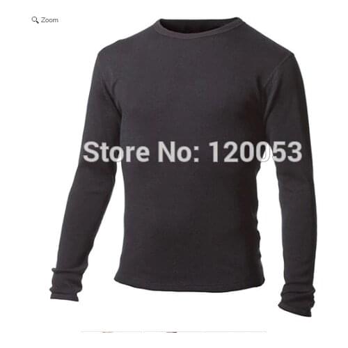 Mens 100% Australia Merino Wool Underwear Top, Mens Merino Wool Baselayer, Merino Wool Ski Underwear, 230GSM Interlock