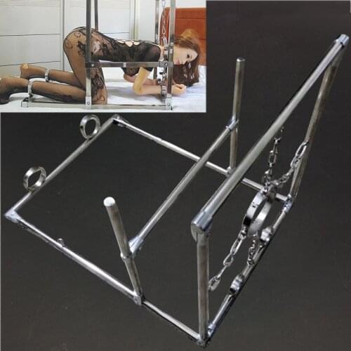 Stainless Steel BDSM Torture Adult Games Bondage Restraints Device Metal Collar Handcuffs Ankle Cuffs Sex Toys For Couples