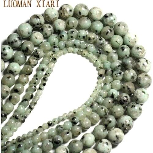 Wholesale Natural StoneTienshan Blue Loose Round Beads 4 6 8 10 12mm Strand 15'' For Jewelry Making DIY Bracelet Necklace 15.5