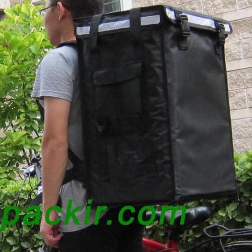 PK-86V: Hot Food Transportation Bag, Large Utility Delivery Bag, Thermal Pizza Backpack, Top Loading, 16" L x 13" W x 24" H