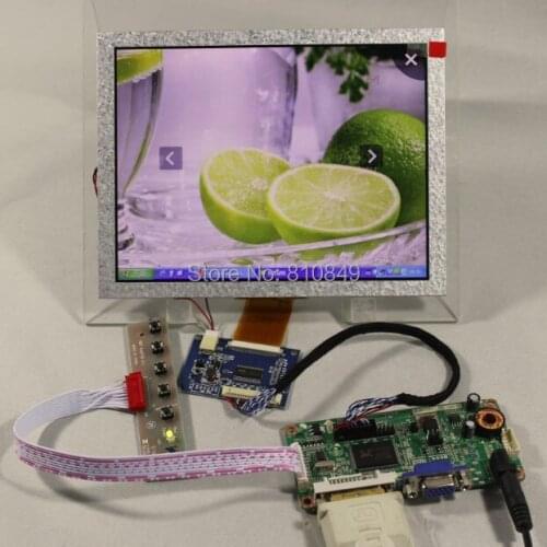 DVI VGA LCD Controller Board+Tcon Board+8" EJ080NA-05A AT080TN52 800x600 LCD Screen