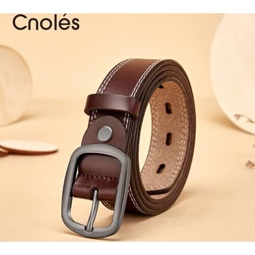 Brand Designer Belt Woman Brown Buckle Leather Belts for Women Female Jeans Narrow Ladies Waist Belt Waistband