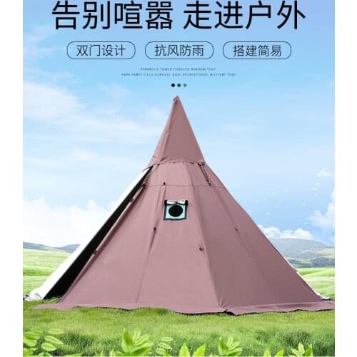 Manufacturers Direct Selling 6 Angular Pyramid Outdoor Tent 4 People Camping Windproof Water proof Park Large steeple top Tent