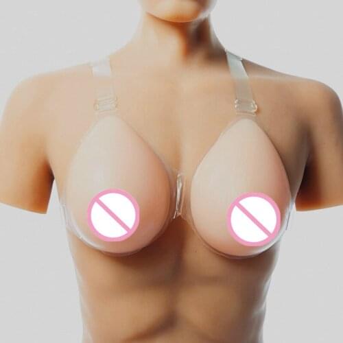 Water Shape with Strap 1400g/pair Realistic Forms Artificial Breasts Silicone False Fake Boobs Breast Forms