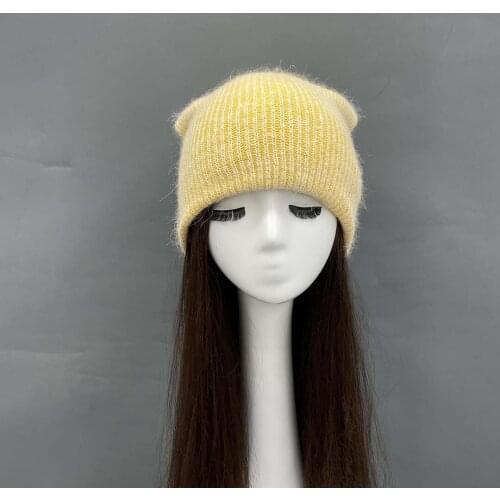 High Quality Winter Women Double Layer Plush Rabbit Velvet Hat Thick Warm Hat Detachable Raccoon Hair Ball Fashion Cap
