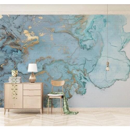 Xuesu Custom 8d wallpaper mural fashion retro luxury blue bronzing texture TV background wall wall covering