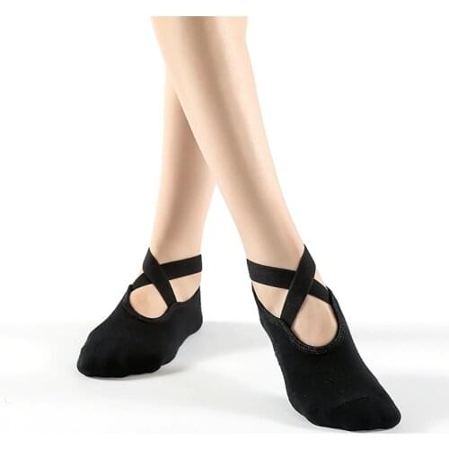 Balight Women Cotton Yoga Socks Professional Anti-Slip Sport Socks Bandage Sports Girls Ballet Dance Socks For 35-39 yards