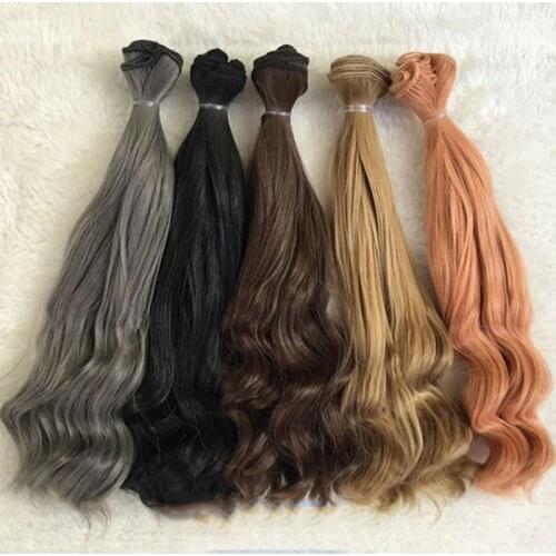 10PCS/LOT New 25CM Doll Curls Synthetic Doll Hair For BJD Doll DIY
