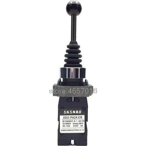 10Pcs XD2-PA24CR 4 Position 4NO Spring Return Joystick Switch Brand New