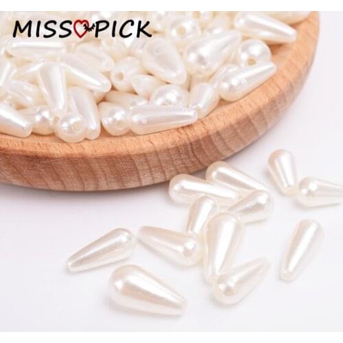 100pcs 10/14/15mm Acrylic Beads Imitation Pearl Oval Loose Spacer Beads for Jewelry Making Handmade DIY Bracelet Accessories