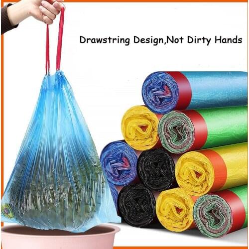 15Pcs/Pack High Quality Stringing Type Color Garbage Bag Home Trash Bags Drop Shipping