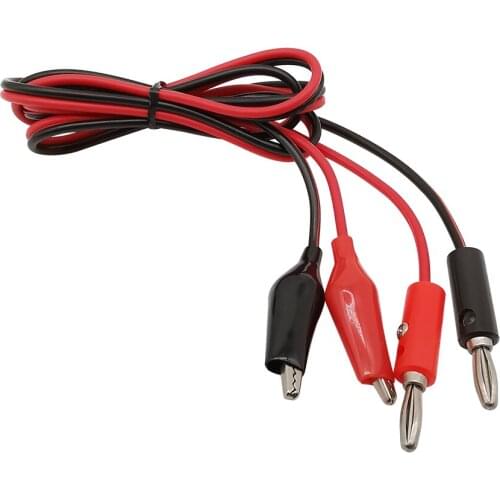 2/5/10Pcs Alligator Clips to Banana Plug Test Wire 4mm Banana Plug to Alligator Clip AV Electrical Clamp Test Lead cord Cable