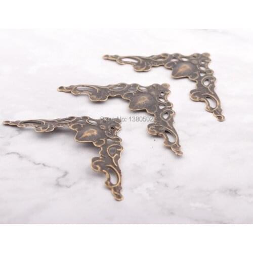 20pcs/lot 40*40*56mm Antique Bronze Color Metal Scrapbooking Notebook Wood Box Corner Protectors