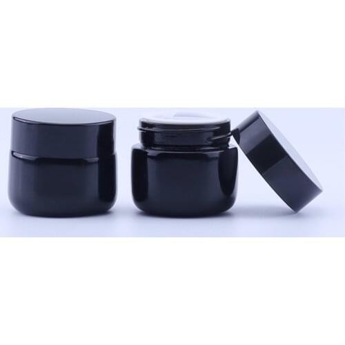 5pcs Factory direct 15g black sauce purple luxury cream eye cream packaging shading preservation glass jars bottle