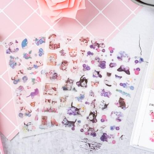 6pcs Lovely cat paper sticker Organizer Calendar Diary Book Planner Scrapbook Decoration Diary Sticker papeleria