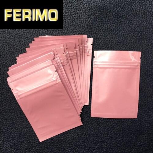 7*10cm Colors Mini Ziplock Baggie Aluminized Recyclable Bags Mini Plastic Bags Pink Zip lock Jewelry Storage Bag With Zipper 40x